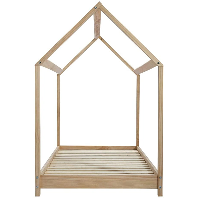 House Bed Wood Toddler Play Bed Solid Wood Bed for Kids