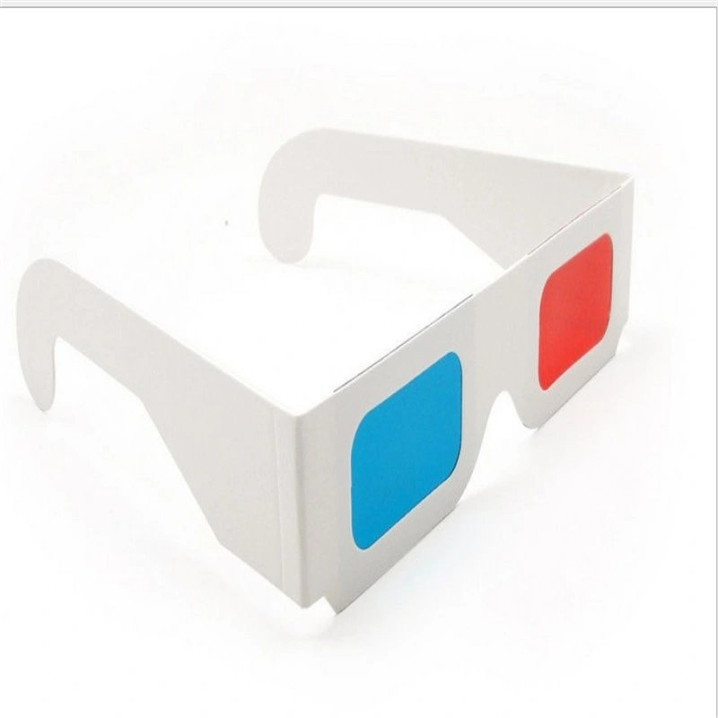 Disposable Cinema White 3D Red Blue Paper Glasses for Promotion 3D Glass