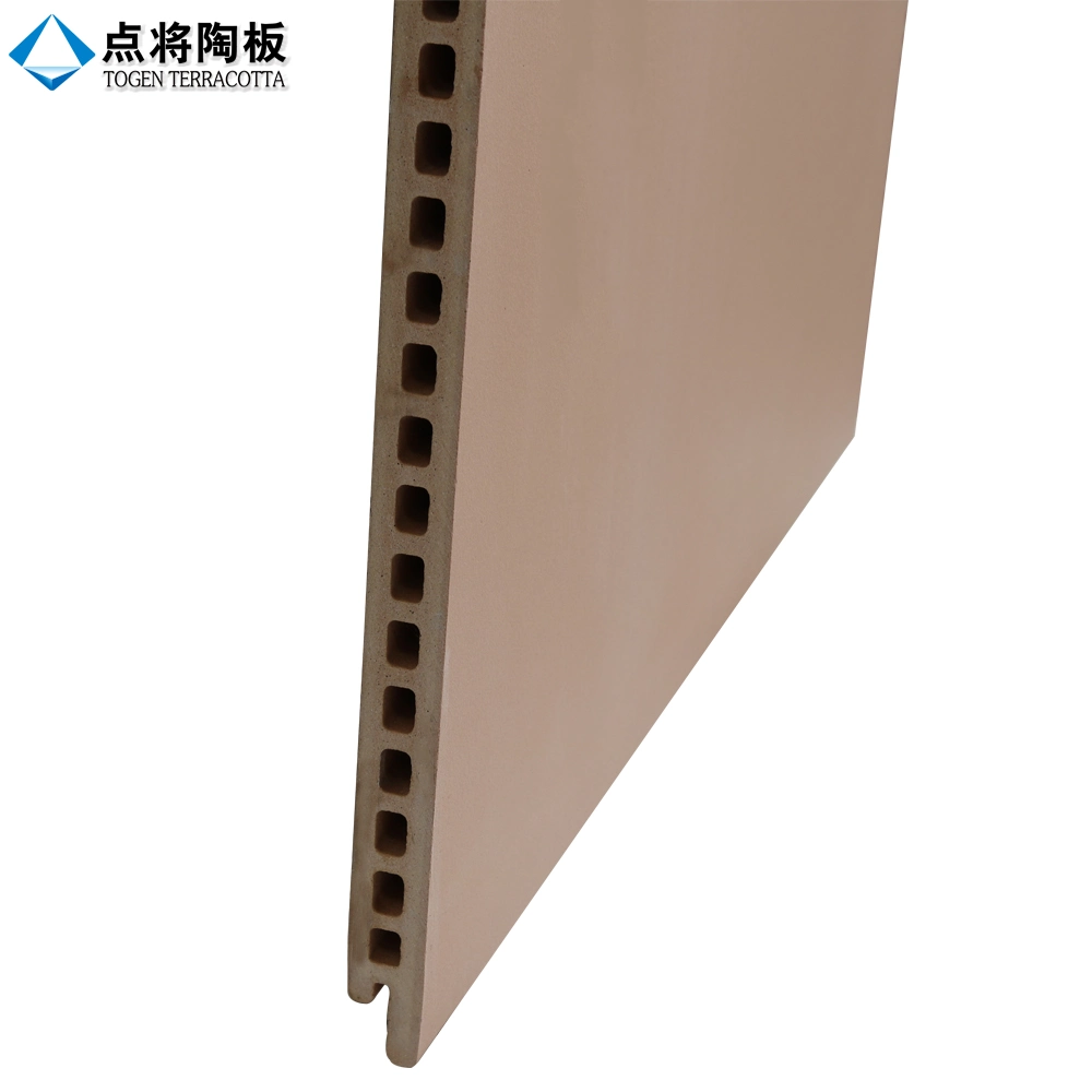 22mm Lightweight Pink Natural Surface Terracotta Cladding for Curtain Wall