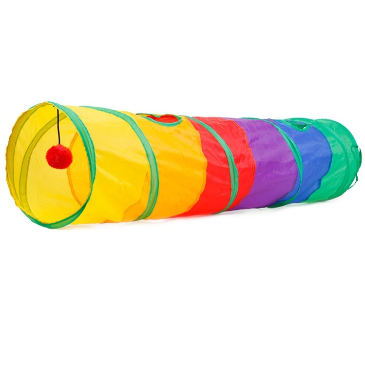 DIY Cat Toys Play Tunnel, Foldable Hideaway Pet arruga Tunnel con bola al por mayor