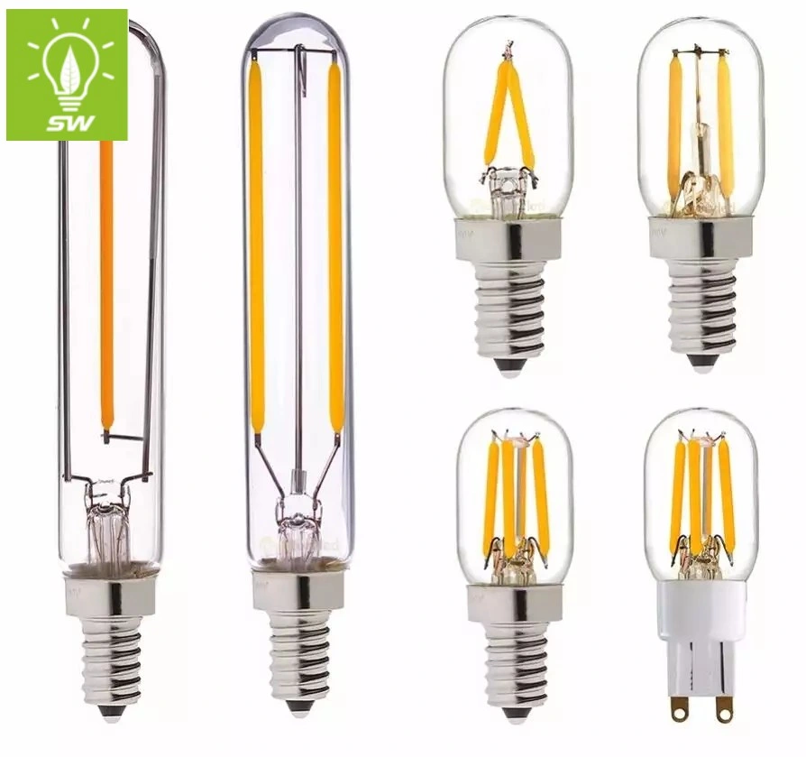 Decoration Antique Edison Replacement T45 2W 4W New ERP Amber Clear Frosted LED Inoor Soft Filament Bulb with Warm Cool Daylight White E27