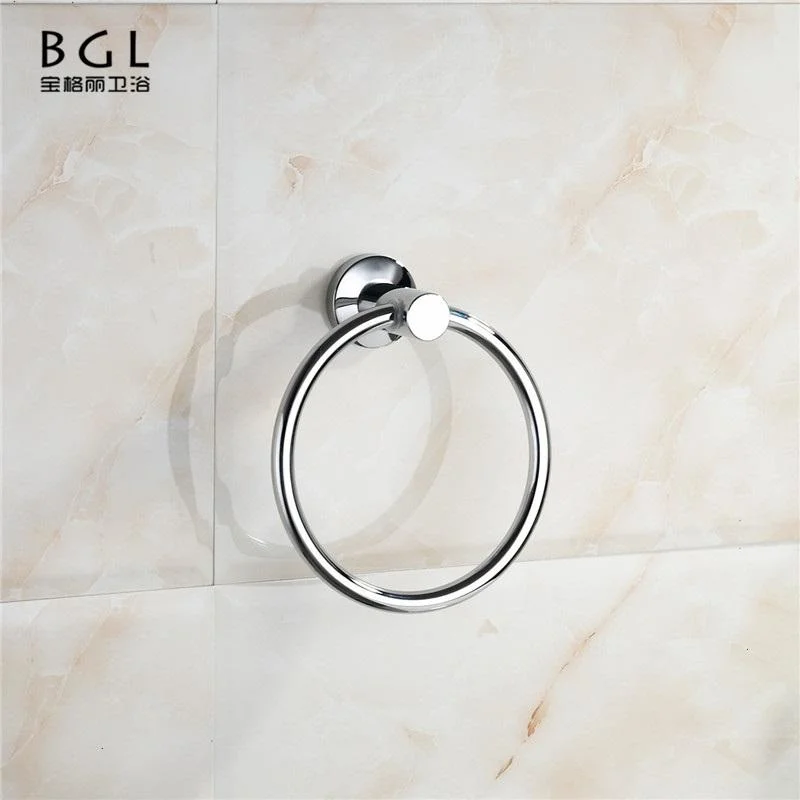 304 Stainless Steel Wall Mounted Bathroom Accessory Silver Towel Ring