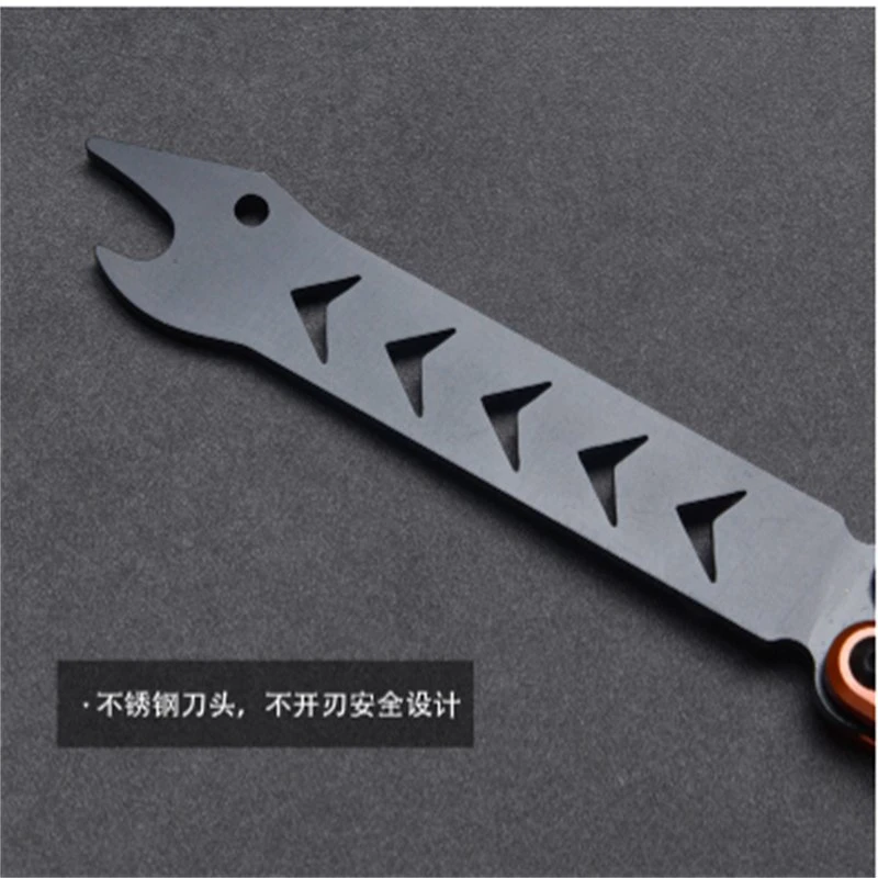 Butterfly Knife 6 Series Aluminum Fancy Non-Slip Handle Open Edge Practice Knives