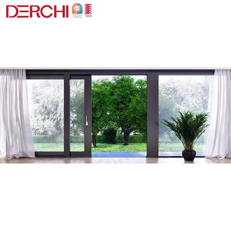 New Design Windows Doors Aluminium Frame Glass Sliding Door Security Sliding Door