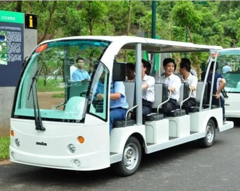 CE-Approved 7.5kw Motorized Electric Tourist Bus Low Speed Frame Stable Quality with CE