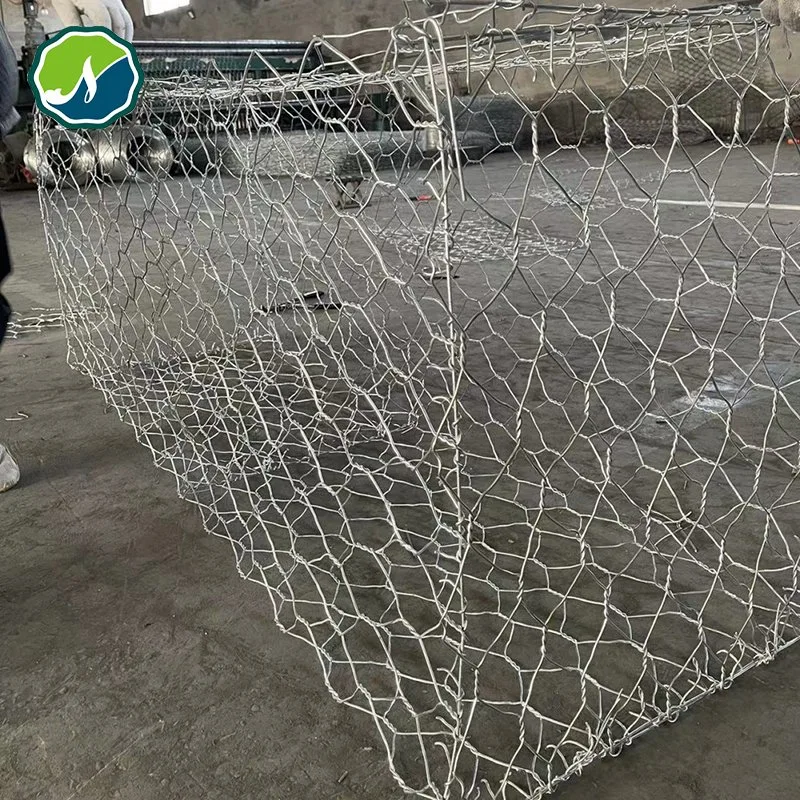 HDP fábrica de acero galvanizado recubierto de PVC Pet Cesta Gabion hexagonales de poliéster/Gabion Box de piedra