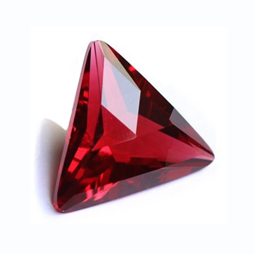 5# Red Corundum Trillion/Triangle Cut Synthetic Ruby Gemstone