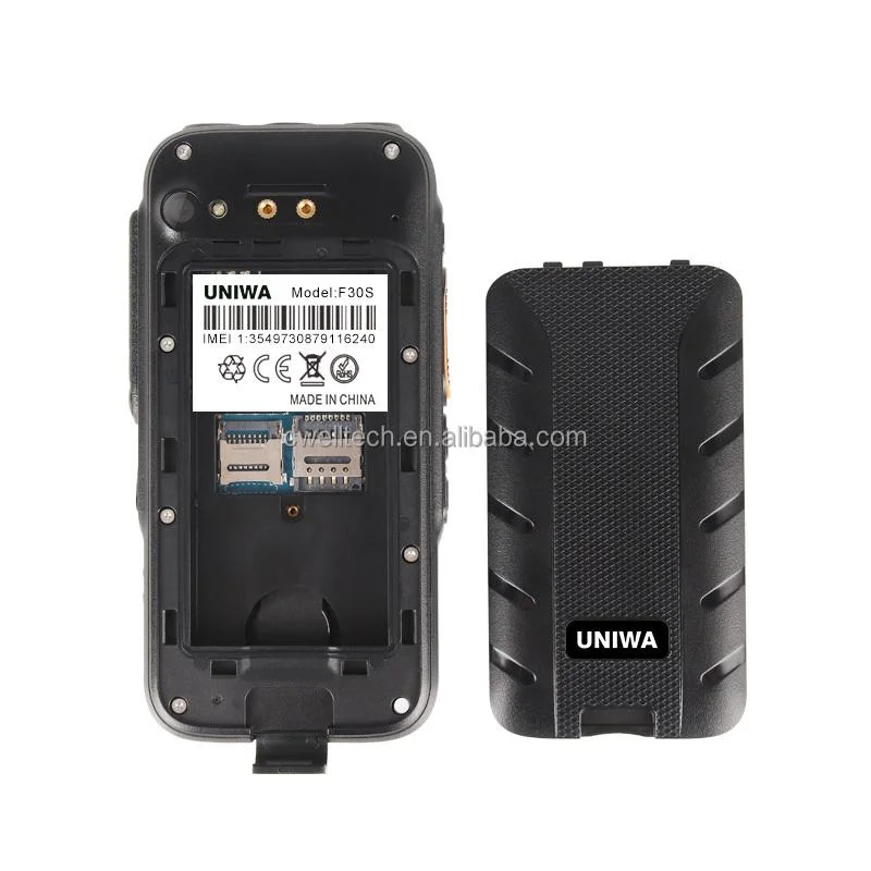 Waterproof Walkie Talkie Uniwa F30s Two Way Radio Dual Band 4G LTE Handheld Walkie-Talkie Mobile Phone