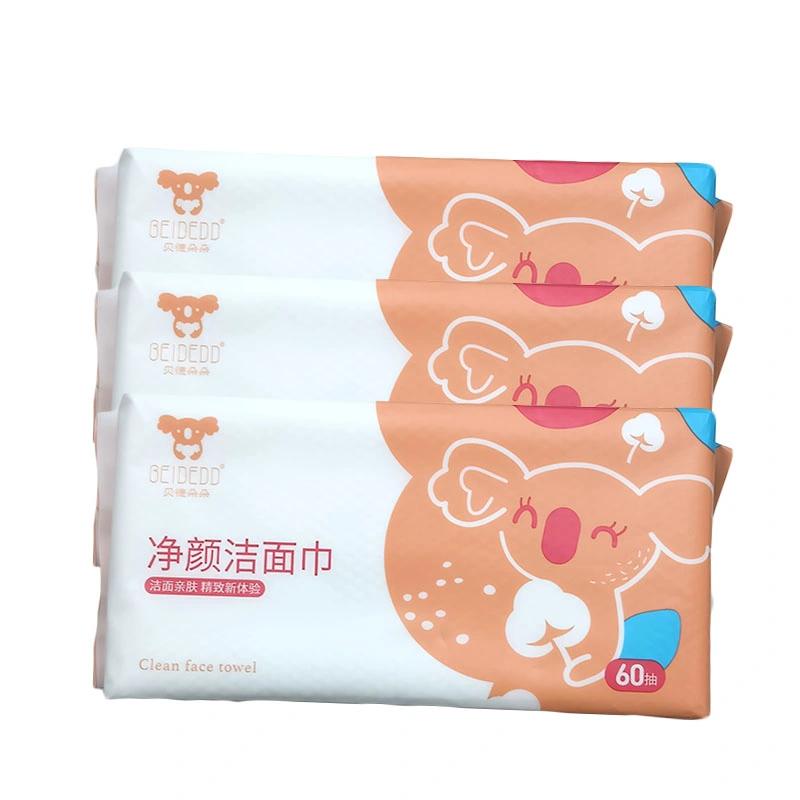 60 PCS Skin-Friendly Face Towel Makeup Removal Face Towels