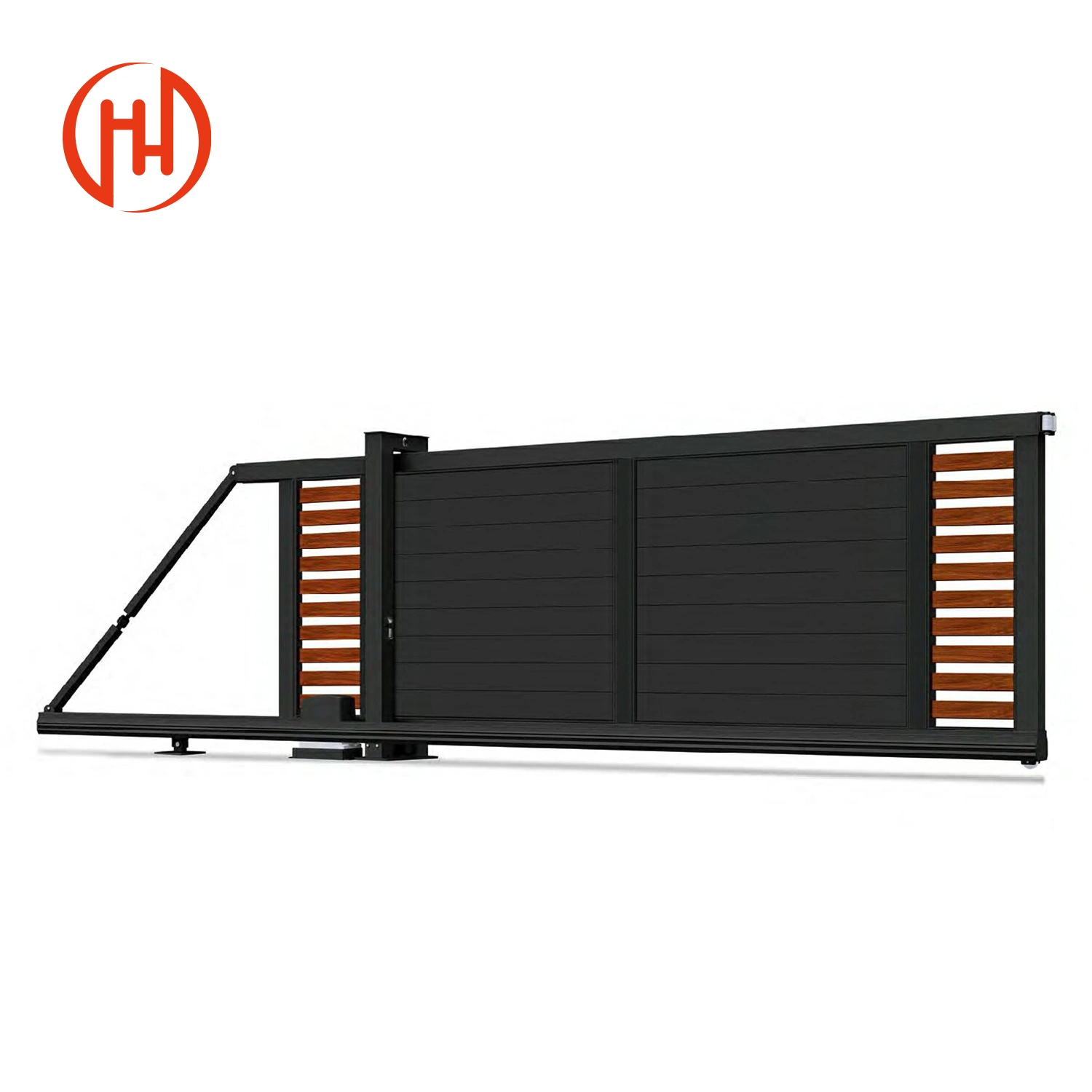 Aluminum Slat Fence Panels Electric Sliding Gate for House