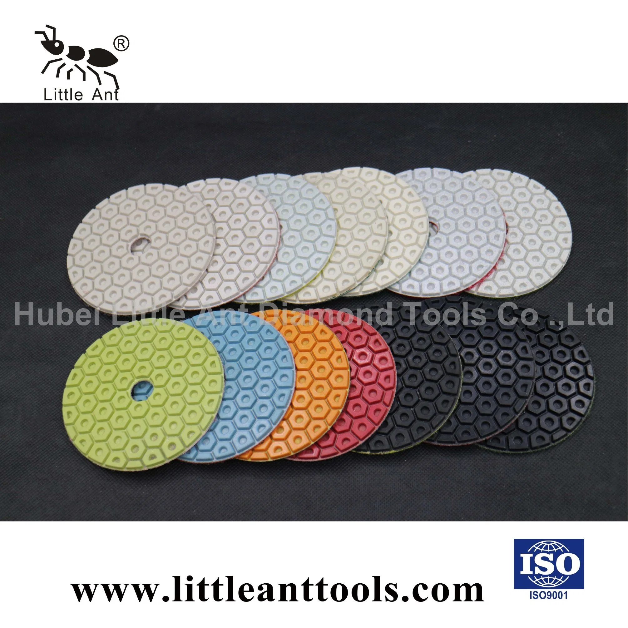 4"/100mm New Hexagon Diamond Grinding Plates Hardware Tools Polishing Pad for Stone White