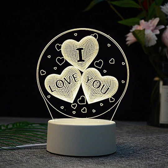 Valentine's Gift I Love You Acrylic LED Light 3D Night Light