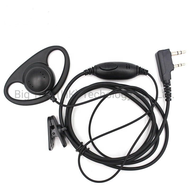 Crochet d'écouteur talkie walkie casque pour les radios KENWOOD Wouxun Baofeng Two-Pin K1 PU