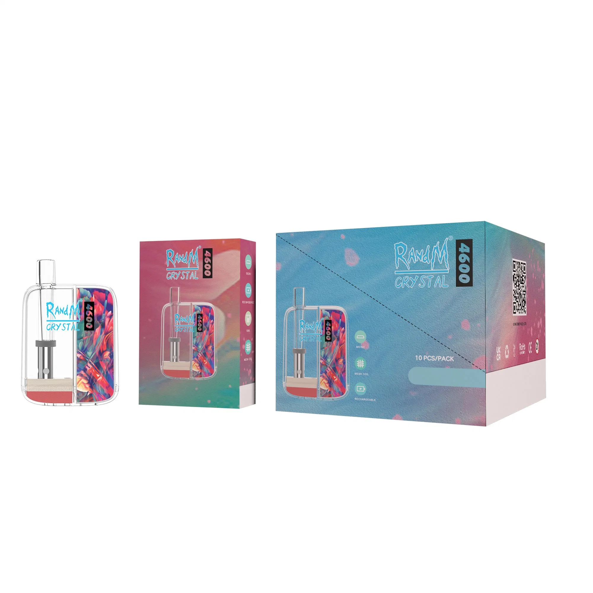 2023 nuevos Tech Plus R y M Crystal 4600 Puffs VAPE desechable