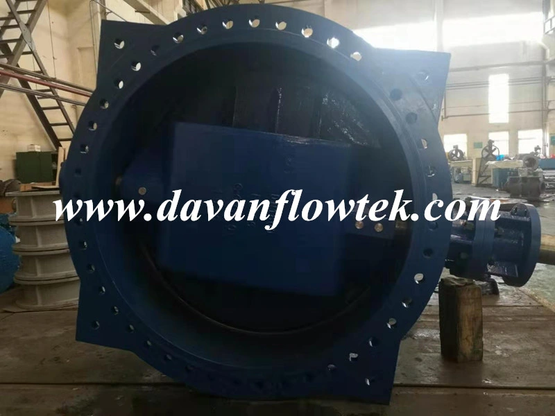 Electric Actuator Operated Ductile Cast Iron Ggg50 Flanged Double Eccentric Butterfly Valve