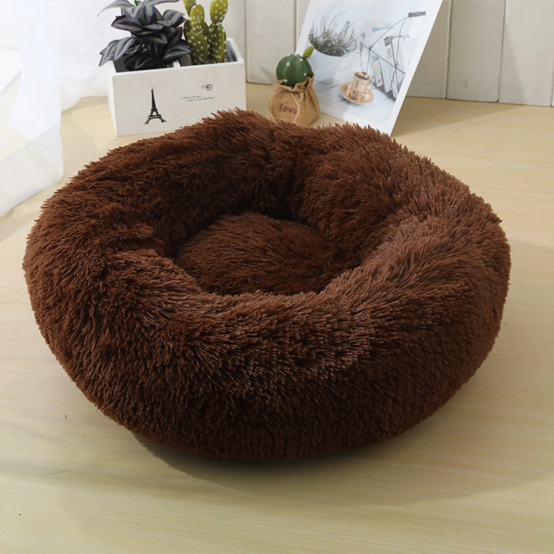 Custom Size Color Long Fluffy Detachable Washable Cat Dog Anti Slip Pet Bed for Sale