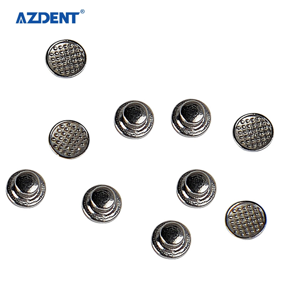 Azdent Smooth Surface Bondable Spherical Base Metal Orthodontic Lingual Buttons