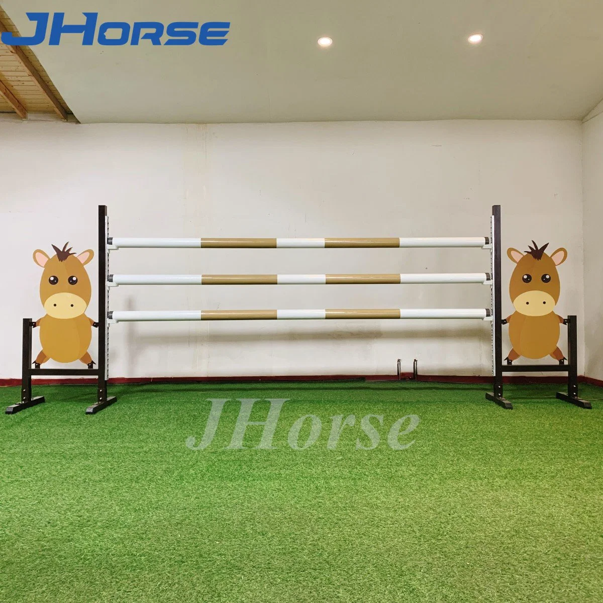 3m 3.5m Two Colors Wrapped Horse Show Jump Wooden Poles