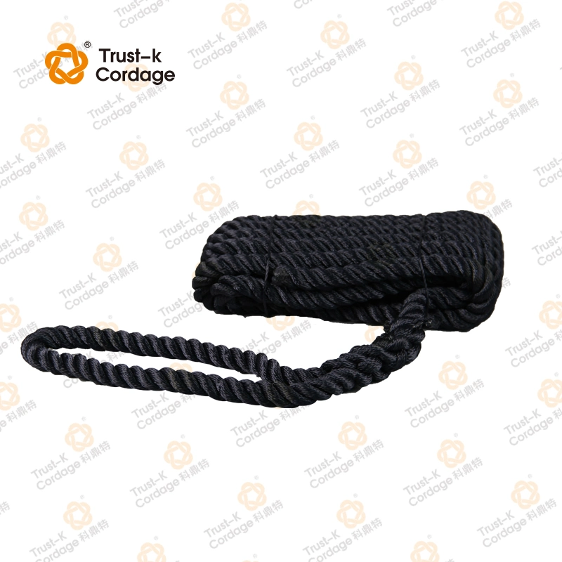 China Supply Favorable Pulling Industrial Marine 3 Strand Twisted Polyester Rope