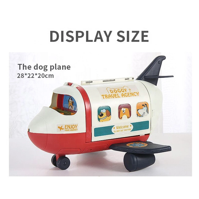 Factory Direct Sales Fun Multifunctional Storage Airplane Kids Voice Control Dog Toy Role Play Toy Creative and Novel Pretend Play Kids Whoesale Toys