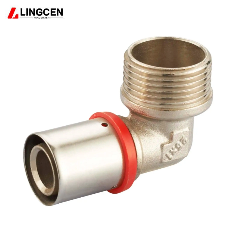 Equal Elbow Pex Al Pex Pipe Fittings Plumbing Brass Press Fitting