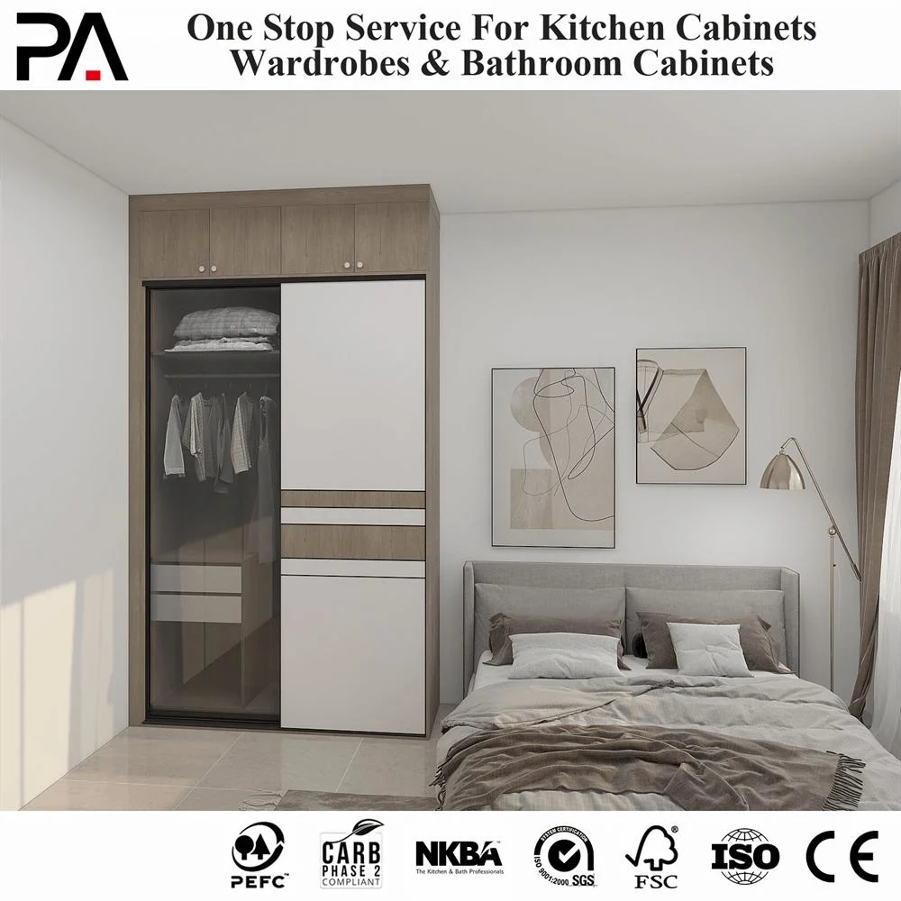 PA American Furniture Customized Storage Modern Ready to Assemble Sliding Wardrobe