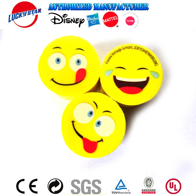 Caliente la venta de material de oficina sonrisa cara Emoji emoción sonrisa goma de borrar los iconos