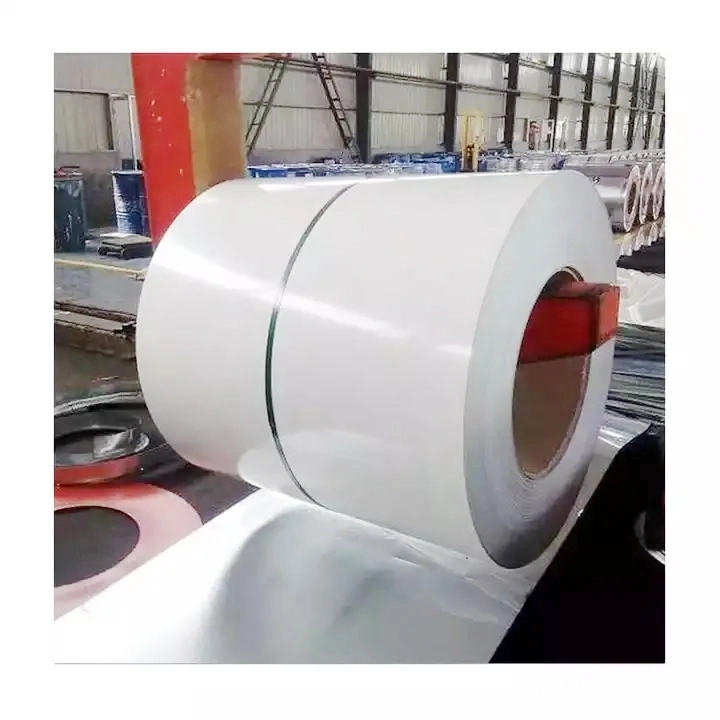 0.45mm Z30-Z275 Cold Roll PPGI Ral9016 White Sheet PVDF PE Gi Color Coated Prepainted Galvanized Galvalume Stainles PPGL Carbon Steel Roofing Coil Price