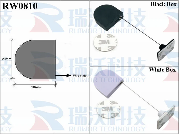 Antivol de tirer la boîte avec de Fin de boucle du système d'attache câble rétractable Recoiler de prévention des pertes