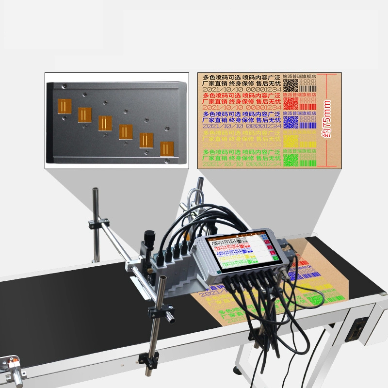 12,7 мм сенсорный экран Online Industrial Batch Number Inkjet Printer Date (номер промышленной партии, номер партии струйного Кодирующее устройство