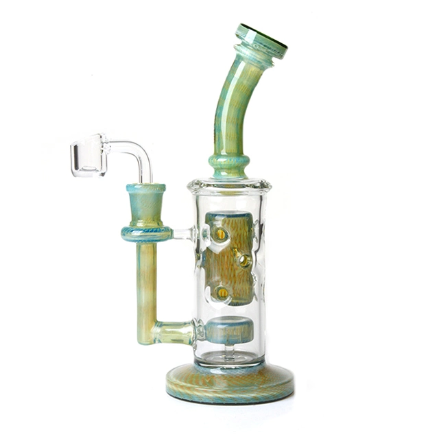 Whloesale Honeycomb Jet Perc Made Smoking Glass Water Pipe with American Northstar Glass Rod Hookah