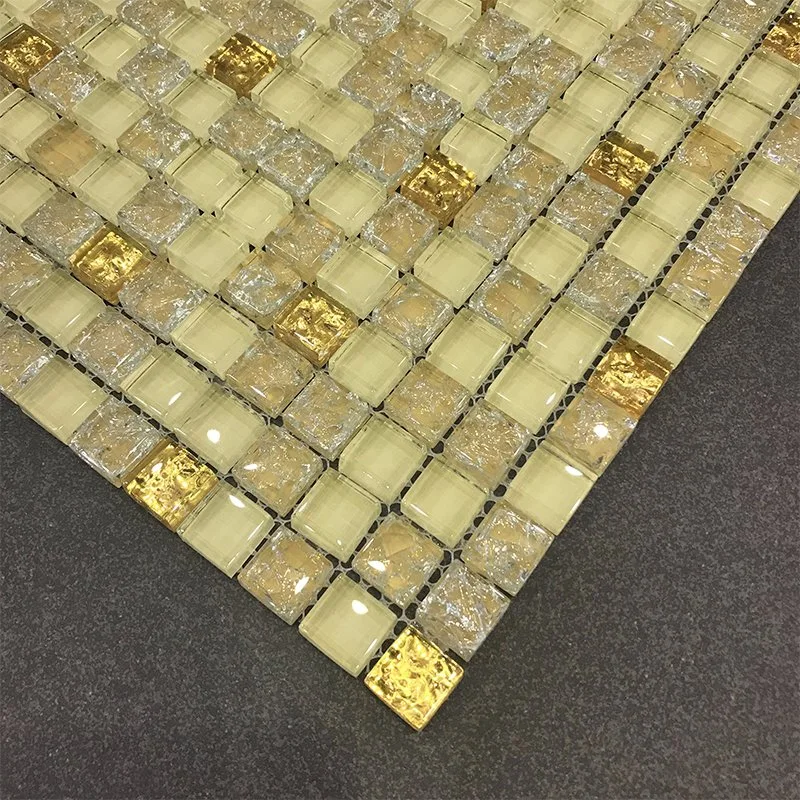 30X30 Cheap Price Mixcolor Polished Crystal Glass Mosaic Tile