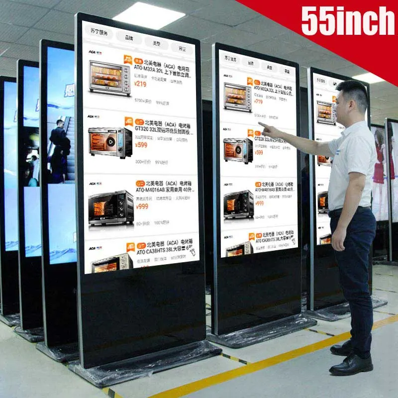 Seamless Splicing P1.86 P2 P2.5 Floor Standiindoor Poster LED Advertising Screen Digital Signage Panel LCD Poster Display