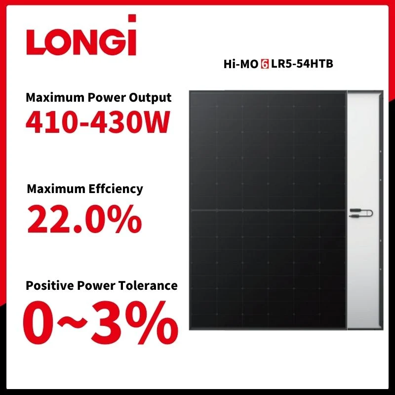 Longi Solar Módulos PV Sistema de Energia Solar Mono-Facial 405W 410W 415W 420W 425W Painel Solar com Ótimo Preço.