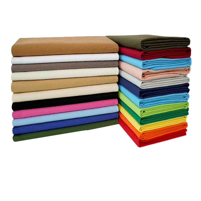 Polyester Cotton Solid Dyed Uniform Soft Canvas Fabric for Shoes Tents