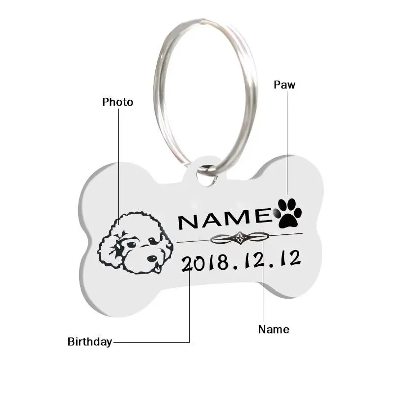 Silencio de la etiqueta de la Mascota de silicona de metal, Personalizada Etiquetas de perro y gato Tags