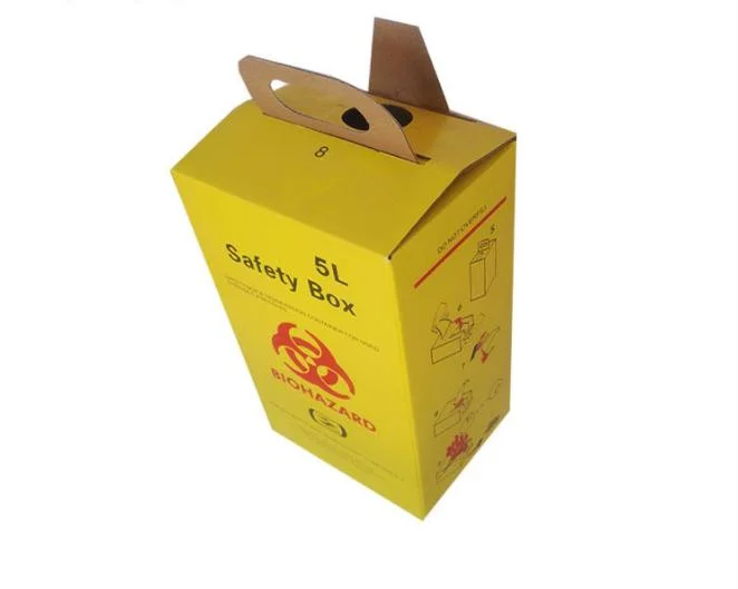 Cardboard Box Safety Sharp Container Disposable 1 L Medical Hospital