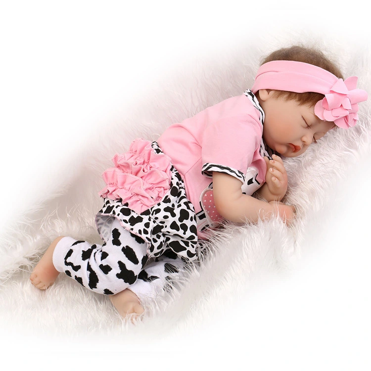 Reborn Dolls Wholesale/Supplier 22 Inch 55cm Sleeping Soft Silicone Reborn Baby Boy Girl Dolls for Children Gift Bebe Alive Reborn Bonecas Toys