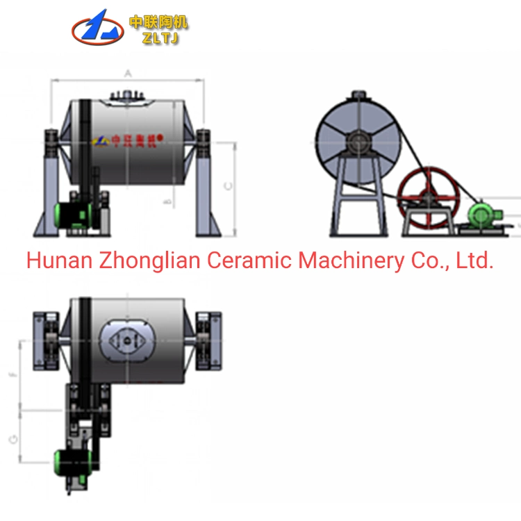 Horizontal Type Tube Wet Milling Ball Mill for Ceramic Material