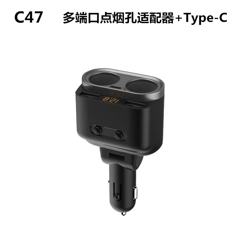 Tipo de conector de 2-C Dos puertos USB 80W Mechero de coche