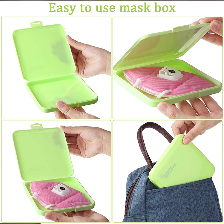 Customized Portable Anti Bacterial Mask Storage Case Eco Friendly Plastic Face Mask Case for Mask