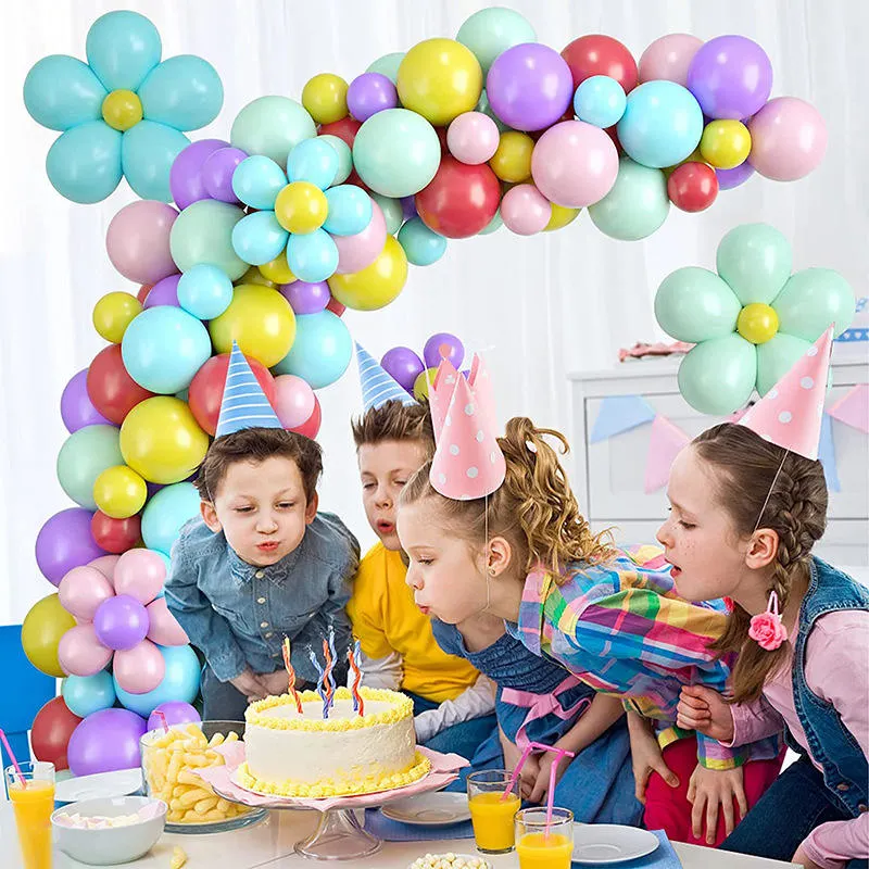 Decoração de aniversário Balões temáticos MACARON fontes de festa de Balões Latex Balão insuflável de 5"10" 18"