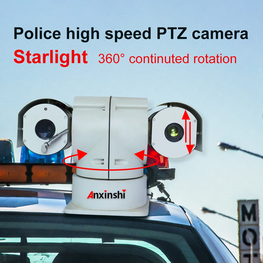 2.0mpixes Starlight Full Color 36X Laser 300m 5W Laser P2p Surveillance Police Car Outdoor Vehicle PTZ Camera