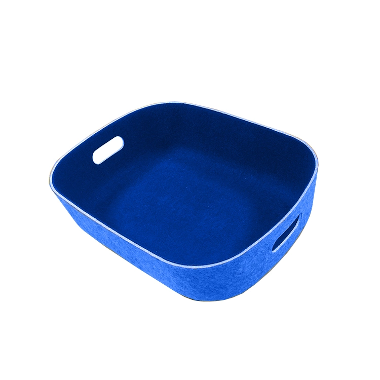 Venta caliente MOQ bajo Canasta colorida mejor calidad de almacenamiento de fieltro en el hogar cesta