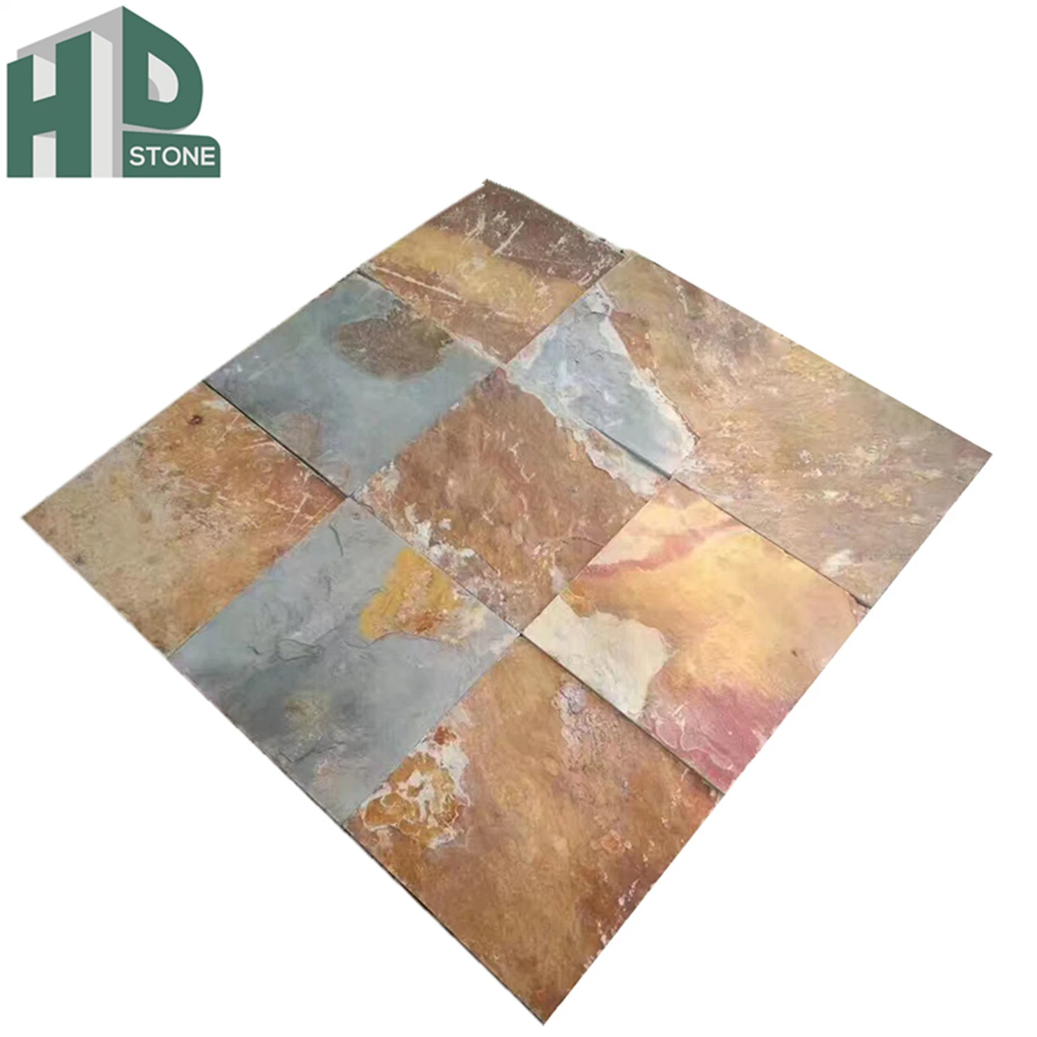 Natural Stone Rusty Slate Tiles Natural Split for Outdoor Paving