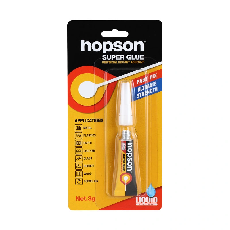 Hopson Aluminum Tube Cyanoacrylate Adhesive Liquid Glue Instant Bond Glue 3G*1PC/Card 502 Super Glue