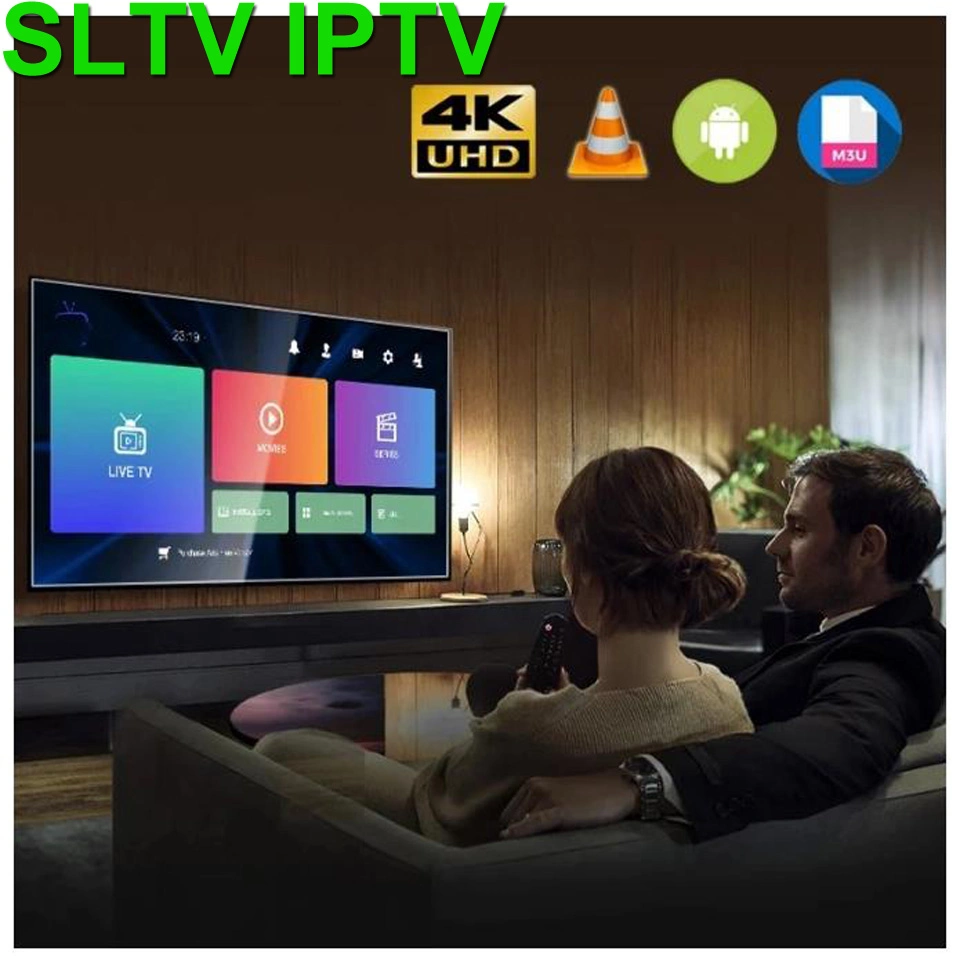 Sltv IPTV Subscription 1 Year Caribbean USA Brasil Europe M3u List for Smart TV Box IPTV with Reseller Panel Options