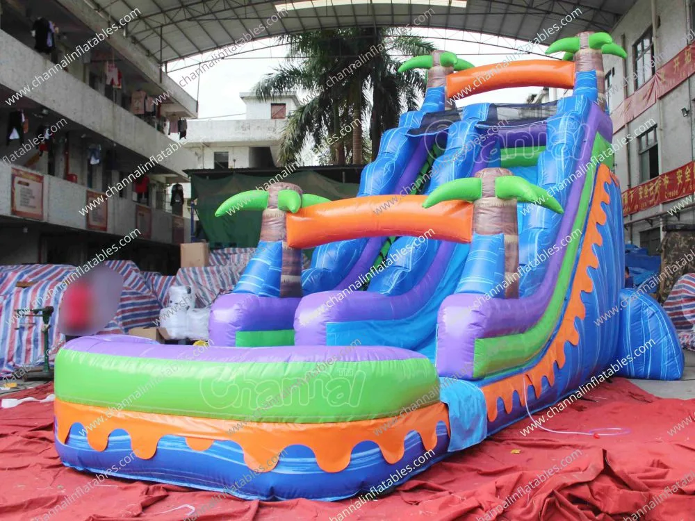 Tropical Water Slide Commercial Inflatable Water Slide for Kids Chsl578b