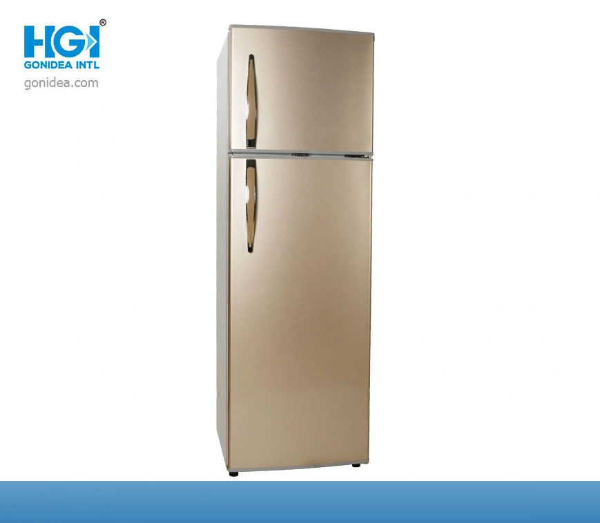 La puerta de doble uso doméstico hasta el fondo nevera refrigerador congelador Bcd-252