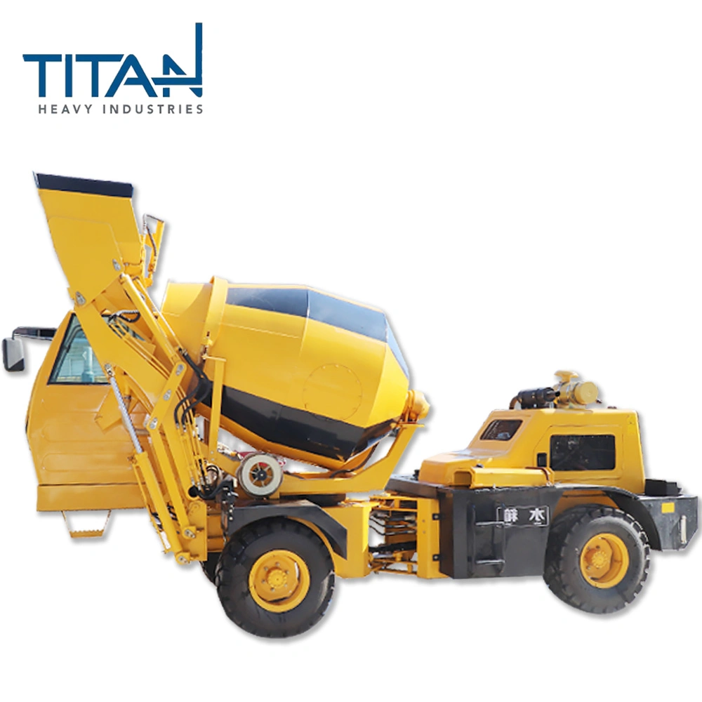 Construction Machinery Self Loading Concrete Mixer TL2500 2.5 CBM rendering machine